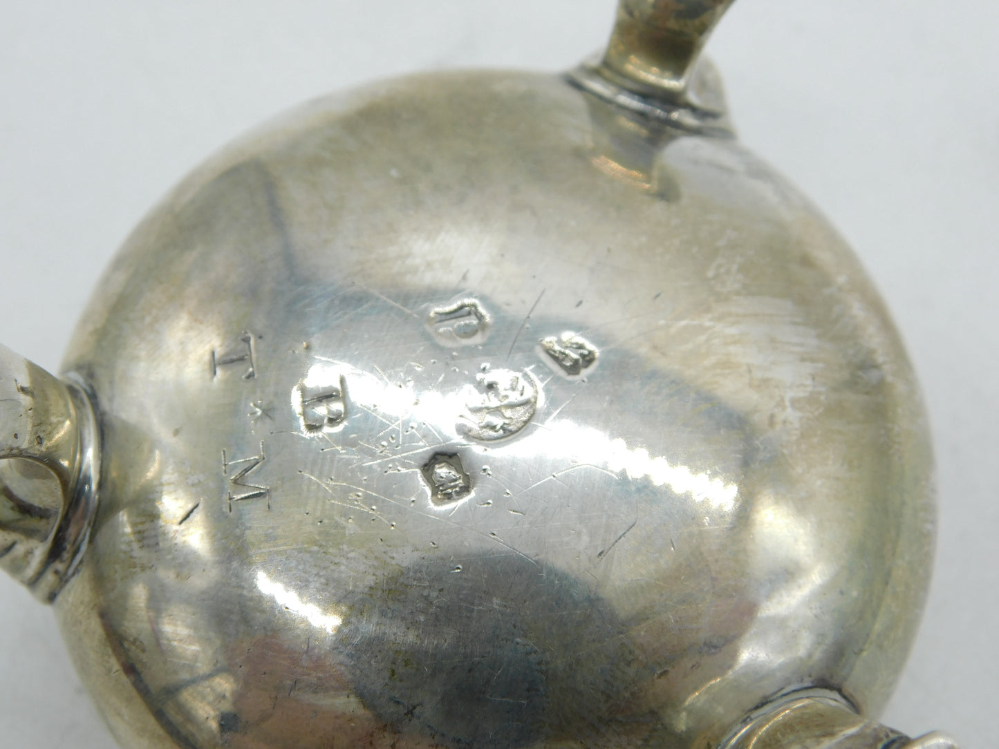 George II Sterling Silver Paw Foot Salt Cellar Antique 1750 London