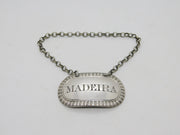 George III Sterling Silver Madeira Decanter Label Antique 1816 London