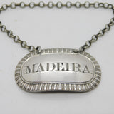 George III Sterling Silver Madeira Decanter Label Antique 1816 London