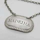 George III Sterling Silver Madeira Decanter Label Antique 1816 London