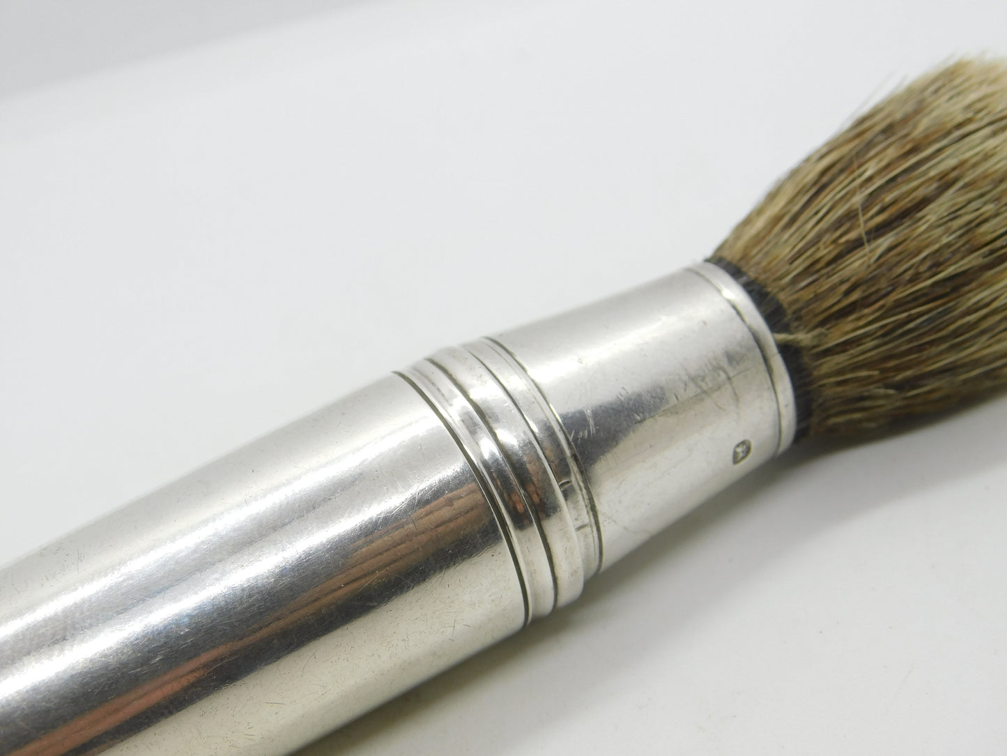 George IV Sterling Silver Travelling Shaving Brush Antique 1825 London
