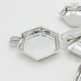 Sterling Silver Table Lighter & Ashtray Set Antique 1921 Hukin & Heath Deco