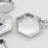 Sterling Silver Table Lighter & Ashtray Set Antique 1921 Hukin & Heath Deco