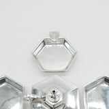 Sterling Silver Table Lighter & Ashtray Set Antique 1921 Hukin & Heath Deco
