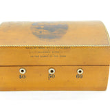 Victorian Mauchline Ware Burns' Monument Sewing String Box Antique c1860