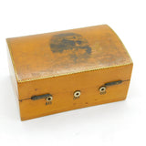 Victorian Mauchline Ware Burns' Monument Sewing String Box Antique c1860