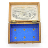 Victorian Mauchline Ware Burns' Monument Sewing String Box Antique c1860
