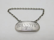 George III Sterling Silver Brandy Decanter Label Antique 1805 Birmingham