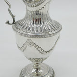 George III Sterling Silver Neoclassical Pedestal Jug Antique 1773 London