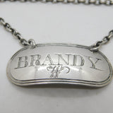 George III Sterling Silver Brandy Decanter Label Antique 1805 Birmingham
