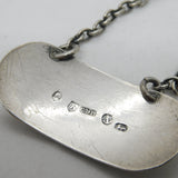 George III Sterling Silver Brandy Decanter Label Antique 1805 Birmingham