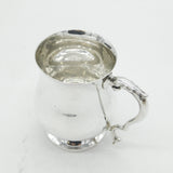 Sterling Silver Baluster Tankard Christening Mug Antique 1919 London Art Deco