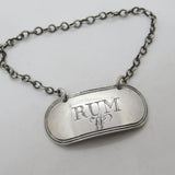 George III Sterling Silver Rum Decanter Label Antique 1805 Birmingham