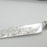Victorian Boxed Sterling Silver Floral Christening Set 1865 Birmingham Antique