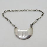 George III Sterling Silver Crescent 'H' Hollands Gin Decanter Label Antique 1800
