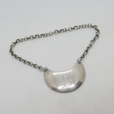 George III Sterling Silver Crescent 'B' Brandy Decanter Label Antique 1800