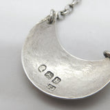 George III Sterling Silver Crescent 'B' Brandy Decanter Label Antique 1800