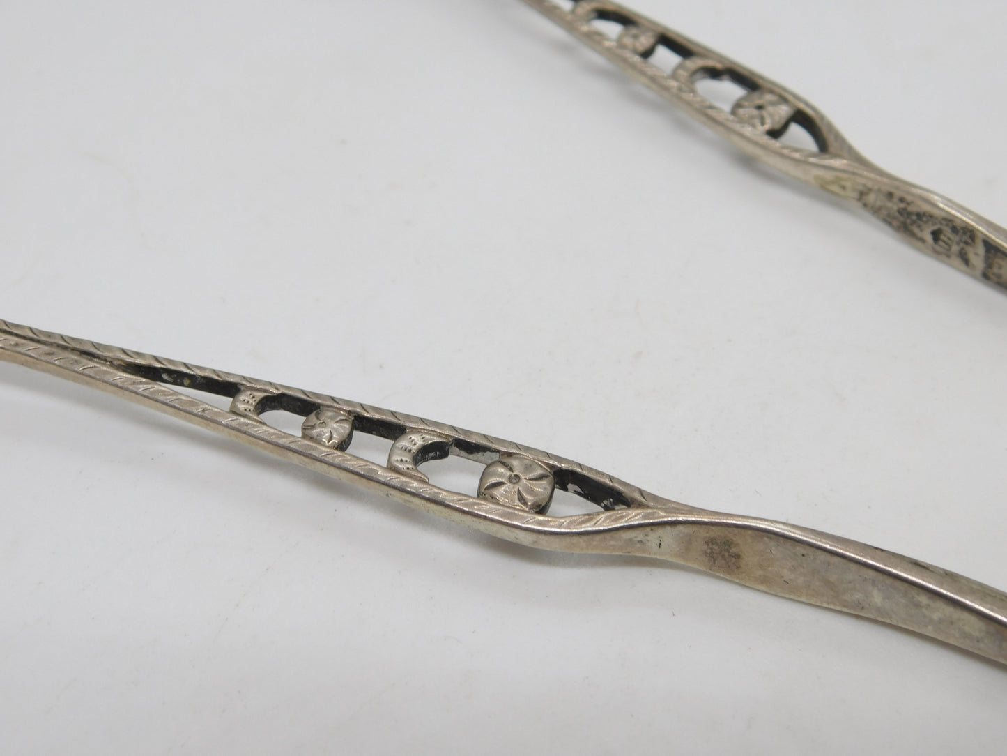 George I Sterling Silver Sprung-arm Sugar Tongs Antique c1720 Samuel Hitchcock