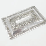 Victorian Anglo-Indian Sterling Silver Floral Pattern Dish Antique c1880