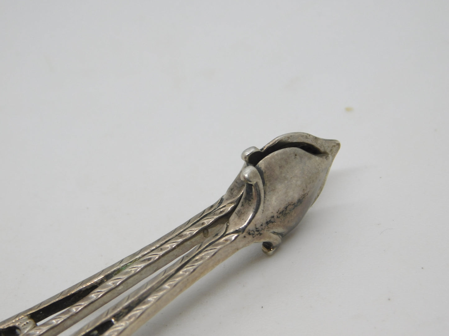 George I Sterling Silver Sprung-arm Sugar Tongs Antique c1720 Samuel Hitchcock