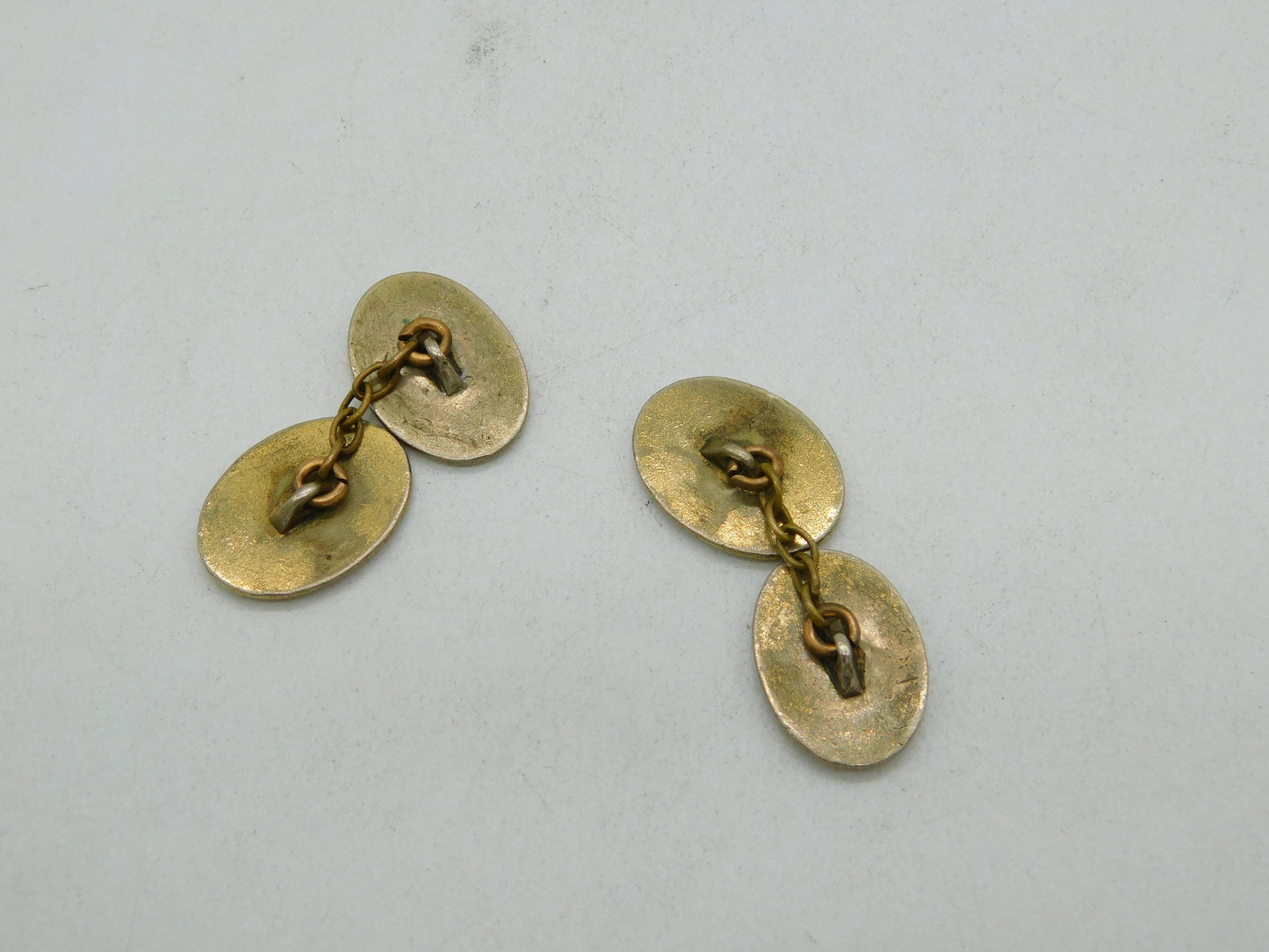 Boxed 19th Century Gilt Metal & Enamel Prussian Eagle Cufflinks Antique c1880
