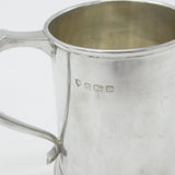 Sterling Silver Half-Pint Tankard 'Oh! Joy' Engraved 1914 Birmingham Antique