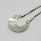 George II Sterling Silver Crescent Form Claret Decanter Label Antique c1755