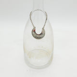 George II Sterling Silver Crescent Form Claret Decanter Label Antique c1755