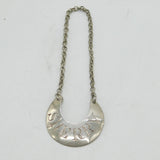 George II Sterling Silver Crescent Form Sherry Decanter Label Antique c1755