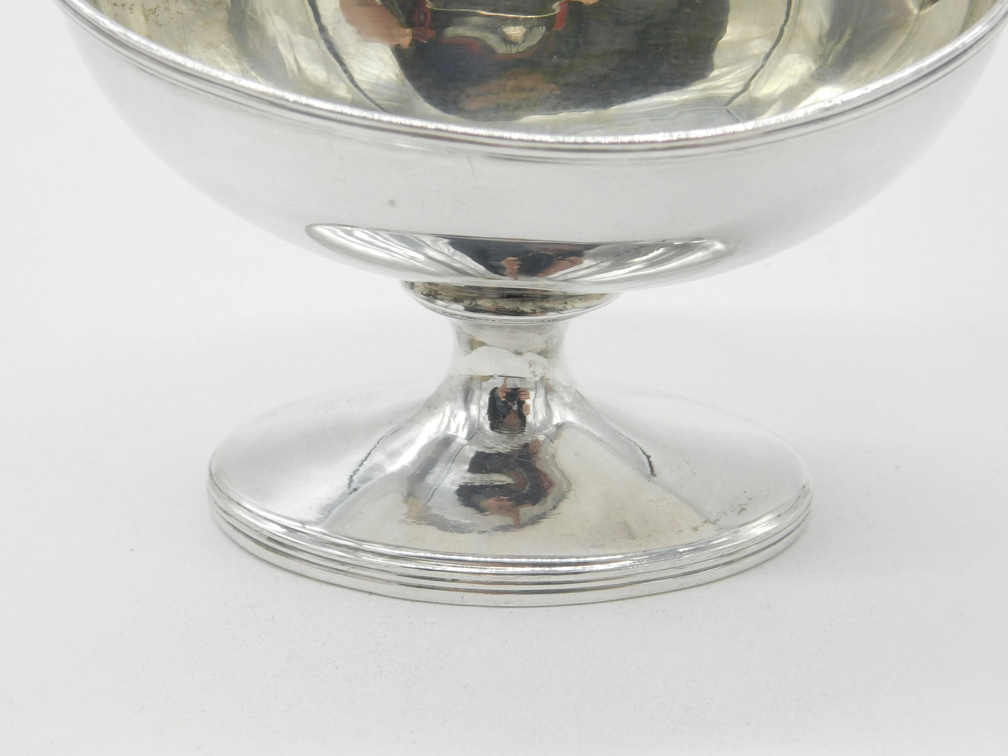 Georgian Sterling Silver Pedestal Salt Cellar 1800 London Antique John Emes