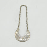 George II Sterling Silver Crescent Form Sherry Decanter Label Antique c1755