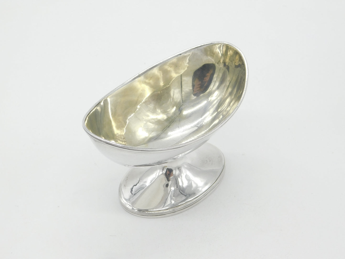 Georgian Sterling Silver Pedestal Salt Cellar 1800 London Antique John Emes