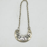 George II Sterling Silver Crescent Hollands Gin Decanter Label Antique c1755