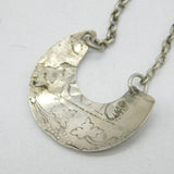George II Sterling Silver Crescent Hollands Gin Decanter Label Antique c1755