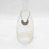 George II Sterling Silver Crescent Hollands Gin Decanter Label Antique c1755