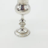 Sterling Silver Floral Pattern Kiddush Cup Antique 1912 Birmingham Art Deco