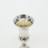 Sterling Silver Floral Pattern Kiddush Cup Antique 1912 Birmingham Art Deco