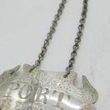George II Set of Sterling Silver Escutcheon Decanter Labels Sandylands Drinkwater, London c1745