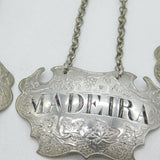 George II Set of Sterling Silver Escutcheon Decanter Labels Sandylands Drinkwater, London c1745