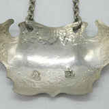 George II Set of Sterling Silver Escutcheon Decanter Labels Sandylands Drinkwater, London c1745