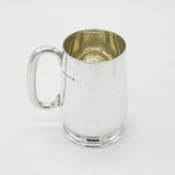 Sterling Silver Pint Tankard Mug Antique 1927 Birmingham Art Deco