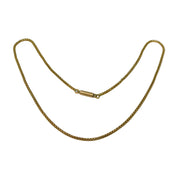 Victorian Short 15ct Yellow Gold Rope Chain Necklace Antique c1890 32cm Length