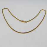 Victorian Short 15ct Yellow Gold Rope Chain Necklace Antique c1890 32cm Length