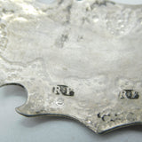 George II Set of Sterling Silver Escutcheon Decanter Labels Sandylands Drinkwater, London c1745