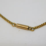 Victorian Short 15ct Yellow Gold Rope Chain Necklace Antique c1890 32cm Length