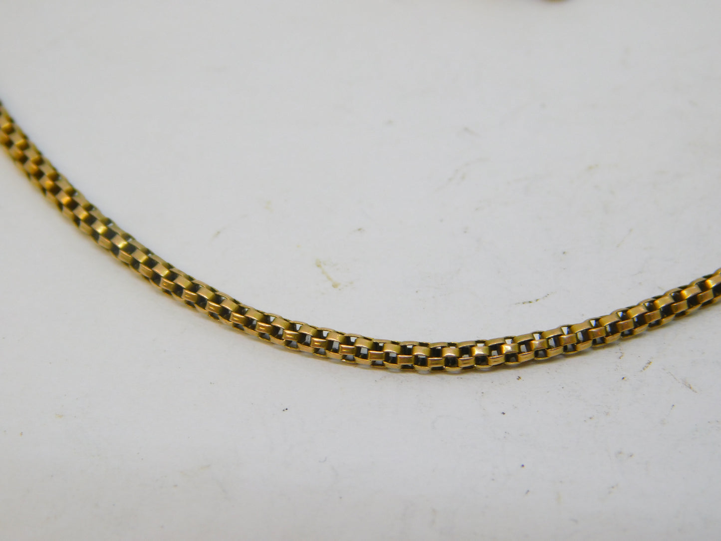 Victorian Short 15ct Yellow Gold Rope Chain Necklace Antique c1890 32cm Length