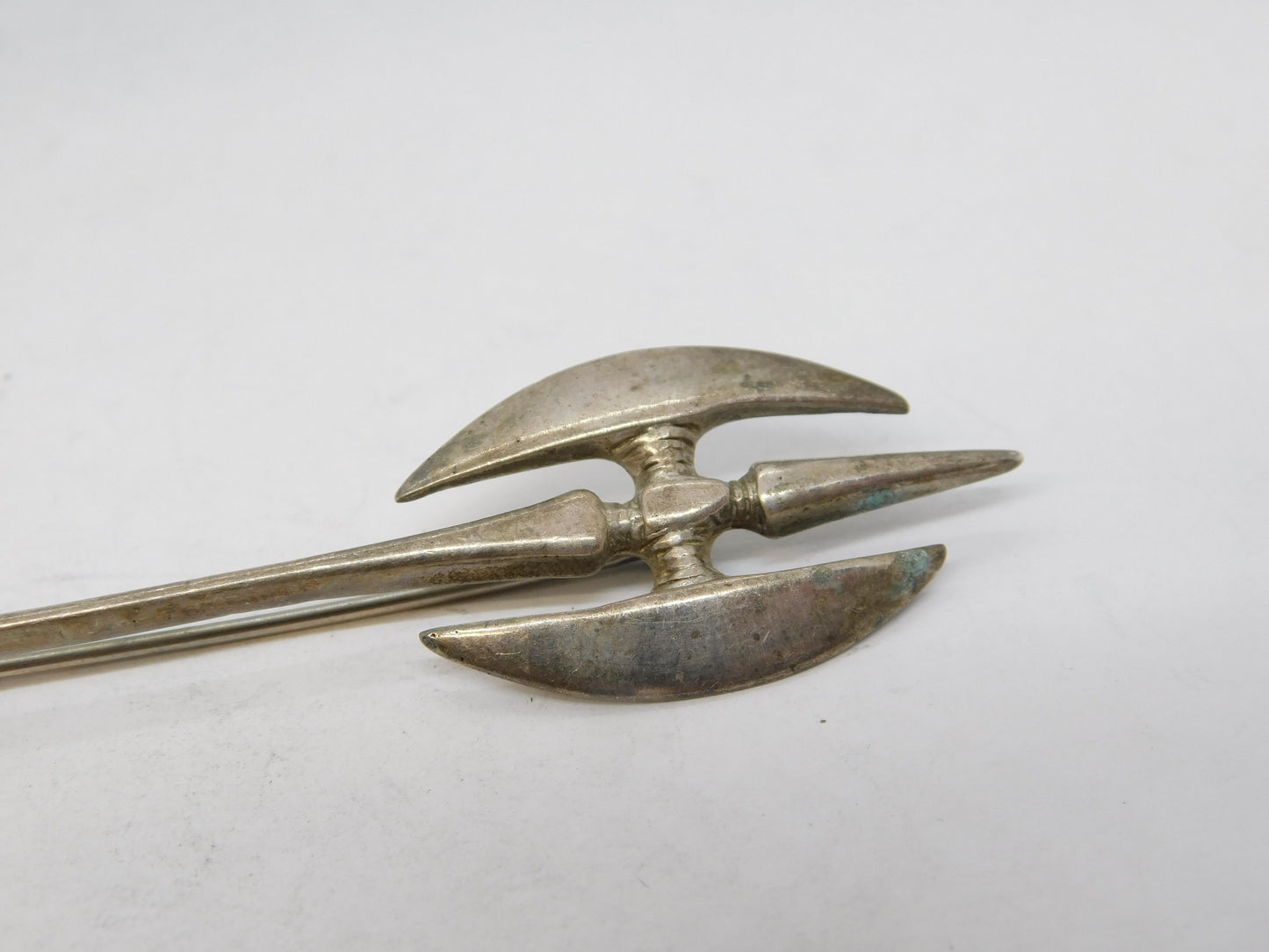 Carrick Jewellery Scottish Sterling Silver Axe Form Kilt Brooch Vintage 1987
