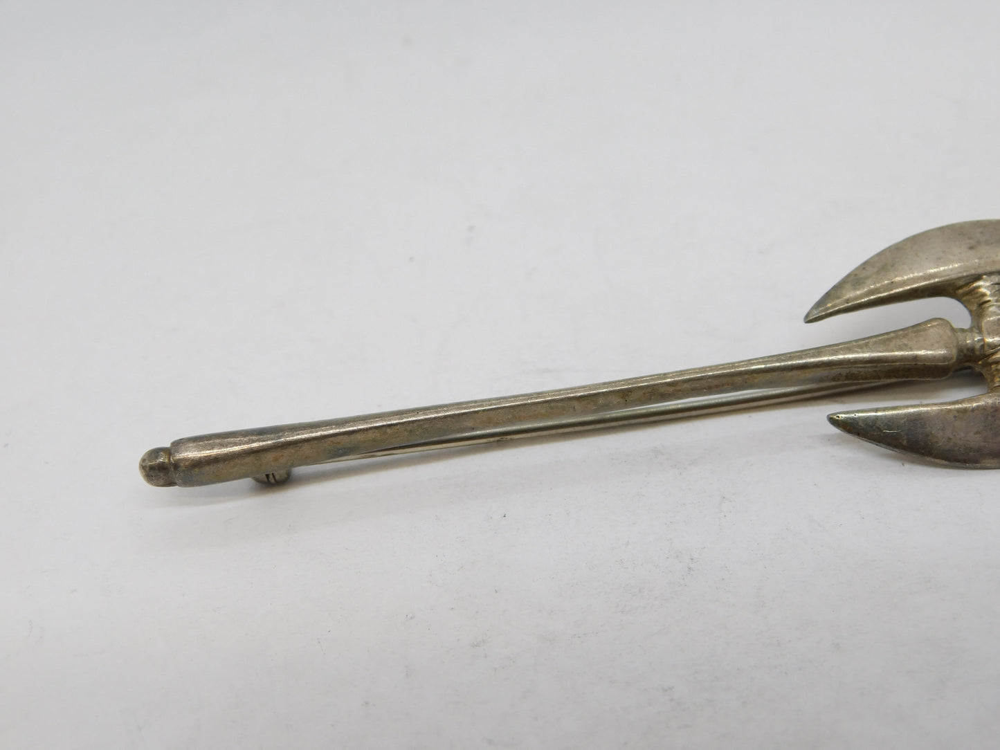 Carrick Jewellery Scottish Sterling Silver Axe Form Kilt Brooch Vintage 1987