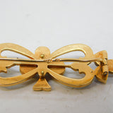 19th Century Austro-Hungarian 14ct Gold Garnet Set Floral Brooch Antique c1860