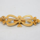 19th Century Austro-Hungarian 14ct Gold Garnet Set Floral Brooch Antique c1860